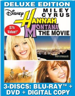 Hannah Montana The Movie Blu ray Disc, 2009, 3 Disc Set, with 