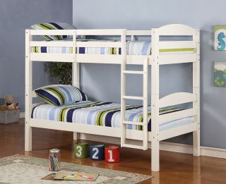 New Kids Twin Solid Wood Bunk Bed with Five Finishes