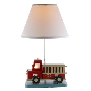 Fire Engine Truck Kids Table Lamp with Night Light 20 High