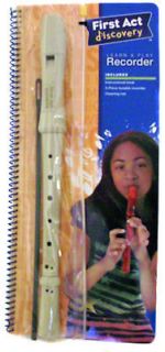 First Act Discovery Learn & Play RECORDER Instrument Book Sheet Music 
