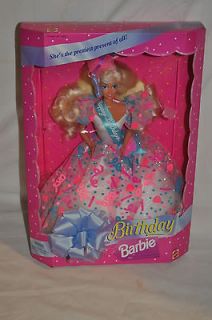 1994 Happy Birthday Blonde Barbie with birthday sash NEW IN BOX Mattel 