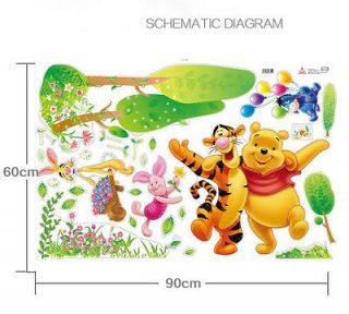 AQW Funny Winnie The Pooh Tigger Friends decal Decor Wall Sticker for 