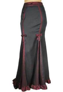 Gothic Fishtail Morticia Halloween Vamp Witch Mermaid Extra Long Skirt