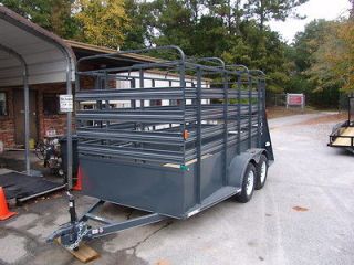 12FT CARRY ON OPEN TOP STOCK CATTLE TRAILER