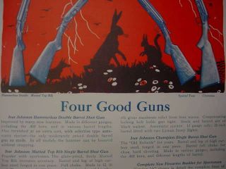 1927 Iver Johnson 4 Good Shotguns Hunting Rifle Poster