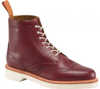 Dr. Martens Mens Bentley Brogue Lace Up Ankle Boots Cherry Red Double 