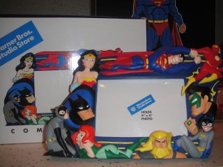   NEW DC JLA SUPERMAN BATMAN WONDER WOMAN FLASH★Picture Frame Statue