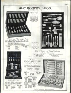 1925 AD Rogers Bros & Son 1847 Mayfair Silverware Flatware Chests