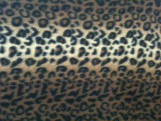 Leopard Print Fleece Fabric  Brown, Beige, and Black