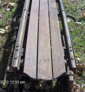Great Vintage 1935 40 FLEETWING BOB 3 Person Sled/Bobsled, as found 