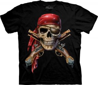 New PIRATE SKULL & CROSS MUSKETS T Shirt