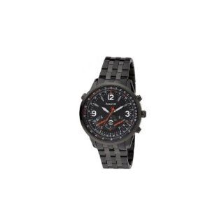 Accurist Gents Black Stainless Steel Chronograph Watch Watches 
