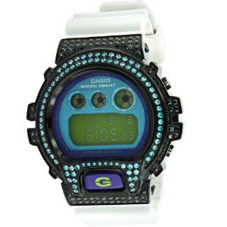 Casio Watches Blue Black CZ Crystal G Shock Watch 5ct Watches 