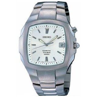   SKA355 Mens Titanium 100M Kinetic Square Watch Watches 