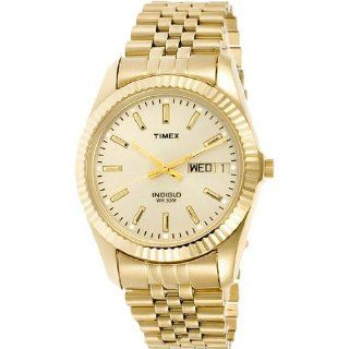 Timex Mens T32827 Classic Gold Tone Stainless Steel Dress Watch 