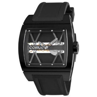 Corum Mens 007.400.94.OF81 TI Bridge Black Dial Titanium Watch Watch 