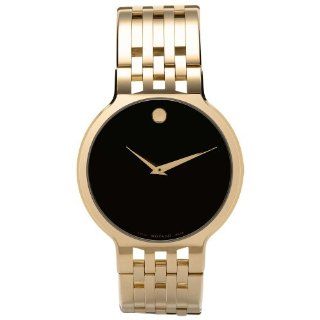 Movado Mens 606068 Esperanza Gold Plated Stainless Steel Watch 
