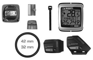 Contents of the Sigma BC1606L Cadence DTS Double Wireless Bicycle 