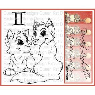 Gemini Childrens Zodiac Unmounted Rubber Stamp 