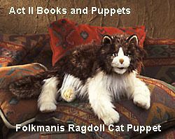 Folkmanis Ragdoll Cat Puppet with Moveable Mouth   New