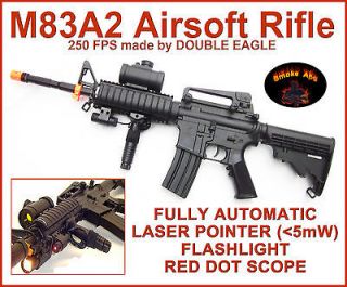   M83A2 Electric Rifle Full Auto Airsoft Gun M4A1 M83B2 w/ Laser & Scope