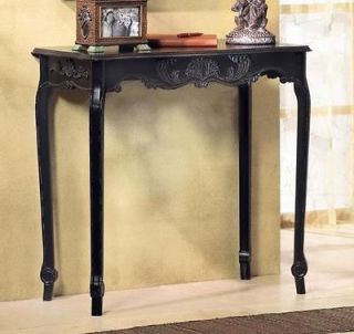   Scallop Detail Wood End Table Foyer Accent Sofa Side Furniture