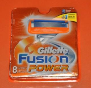 Gillette FUSION ~ POWER Razor Blade ( 8 Cartridges ) MSRP $29 GENUINE 