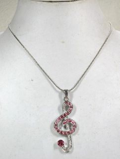   Music Note Vintage Brass Picture Locket Charm Pendant Necklace
