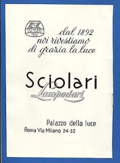 SCIOLARI LAMPADARI DAL 1892 NOI INVESTIAMO DI GRAZIA LA LUCE 