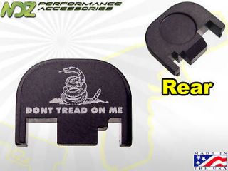 Rear Cover Plate for Glock 17 19 22 23 26 27 Dont Tread on me fits 
