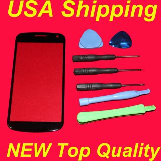   Front Screen Glass Lens Cover for Samsung GT i9250 Galaxy Nexus Black