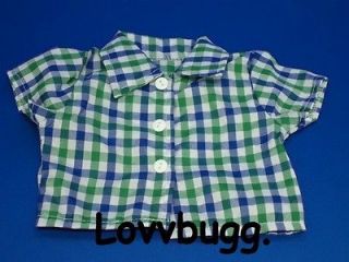 Plaid Shirt fits American Girl & Bitty Baby Doll EASY CLOTHES DISCOUNT 