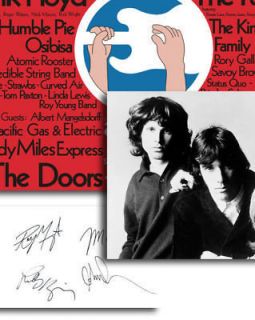 The Doors Jim Morrison Memorabilia Poster & Autographs Mounted Display