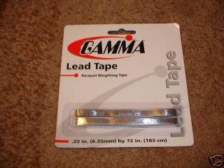 Gamma Lead Tape for Tennis Rackets or Golf Clubs