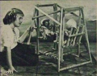 Doll Lawn/Yard Swing & Love Seat 1946 HowTo build PLANS