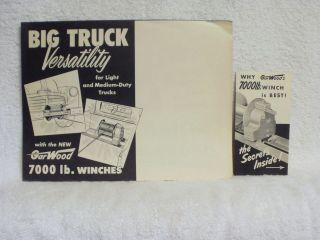 GarWood 7000 lb. WINCHES for Light & Medium Duty Trucks  Brochures 