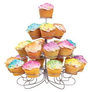 Wilton Cupcakes and More Stand   Silvertone (Holds 23) product details 
