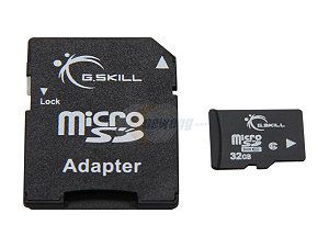    G.SKILL 32GB Micro SDHC Flash Card w/ SD Adapter Model FF 