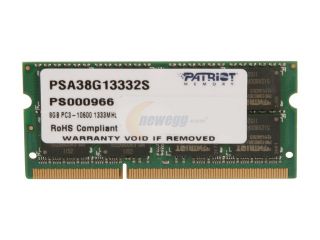 Patriot Memory Mac Series 8GB DDR3 1333 (PC3 10600) Memory for Apple 