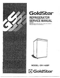 Model # GR 142BP Goldstar Goldstar refrigerator   Refrigerator misc 
