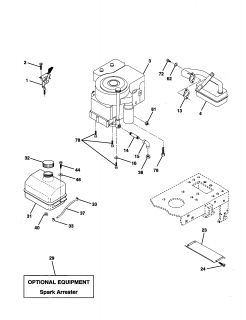 CRAFTSMAN Lawn, tractor Schematic diagram Parts  Model 917252531 