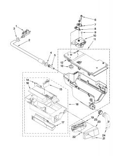 Model # NFW7500VW00 Amana Residential washer   Door and latch parts 