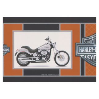 Shop Brewster Wallcovering Harley Davidson Bikes On This Border at 