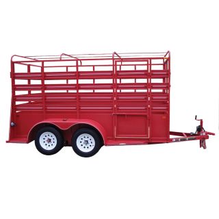 Ver Carry On Trailer 6 x 12 Open Top Livestock Trailer with Two 