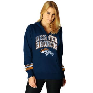Denver Broncos Navy Womens Pre Season Favorite II Hooded Sweatshirt 