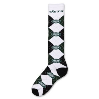 New York Jets Womens Knee High Argyle Socks 