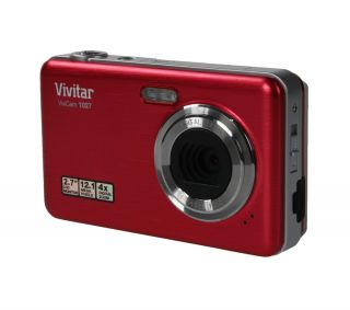 VIVITAR T027 Compact Digital Camera ? Red  Pixmania UK