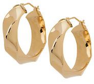 EternaGold Bold Polished Twist Hoop Earrings 14K Gold   J269175