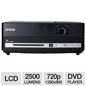 Epson MovieMate 85HD 3LCD Projector   2500 ANSI Lumens, 720p, 1280x800 