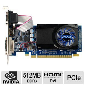 Galaxy GeForce 8400 GS 84GFF4HX2HXZ Video Card   512MB DDR3, PCI 